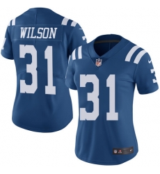Nike Colts #31 Quincy Wilson Royal Blue Womens Stitched NFL Limited Rush Jersey