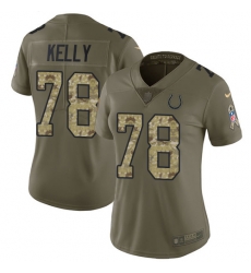 Nike Colts #78 Ryan Kelly Olive Camo Womens Stitched NFL Limited 2017 Salute to Service Jersey