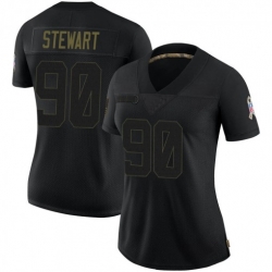 Women Indianapolis Colts Grover Stewart 90 Black 2020 Salute To Service NFL Limited Jersey