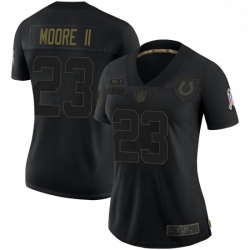 Women Indianapolis Colts Kenny Moore II Limited 2020 Salute To Service Jersey Black