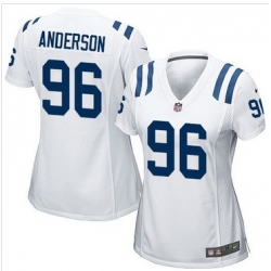 Women Nike Colts #96 Henry Anderson White Stitched NFL Elite Jersey