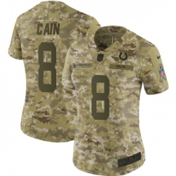 Women Nike Deon Cain Indianapolis Colts Limited Camo 2018 Salute to Service Jersey