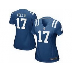 Women Nike Indianapolis Colts 17 Austin Collie Blue NFL Jerseys