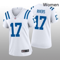Women Nike Indianapolis Colts 17 Philip Rivers White Vapor Limited Stitched NFL Jersey