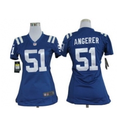 Women Nike Indianapolis Colts 51# Pat Angerer Blue Nike NFL Jerseys
