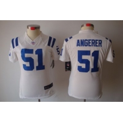 Women Nike Indianapolis Colts 51# Pat Angerer White[Women's NIKE LIMITED Jersey]
