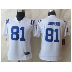 Women Nike Indianapolis Colts 81 Andre Johnson white NFL Jersey