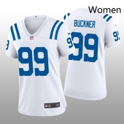 Women Nike Indianapolis Colts 99 Deforest Buckner White Vapor Limited Stitched NFL Jersey