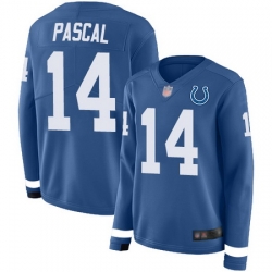 Women Zach Pascal Limited Jersey 14 Football Indianapolis Colts Blue Therma Lon