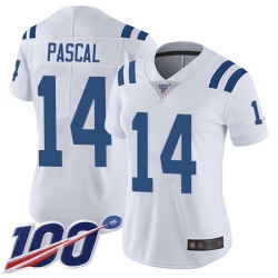 Women Zach Pascal Limited Road Jersey 14 Football Indianapolis Colts White 100t