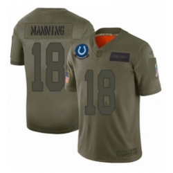 Womens Indianapolis Colts 18 Peyton Manning Limited Camo 2019 Salute to Service Football Jersey