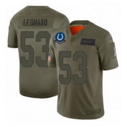 Womens Indianapolis Colts 53 Darius Leonard Limited Camo 2019 Salute to Service Football Jersey