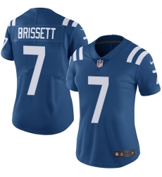 Womens Nike Colts #7 Jacoby Brissett Royal Blue Team Color  Stitched NFL Vapor Untouchable Limited Jersey