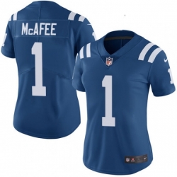 Womens Nike Indianapolis Colts 1 Pat McAfee Elite Royal Blue Team Color NFL Jersey