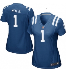 Womens Nike Indianapolis Colts 1 Pat McAfee Game Royal Blue Team Color NFL Jersey