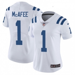Womens Nike Indianapolis Colts 1 Pat McAfee White Vapor Untouchable Limited Player NFL Jersey