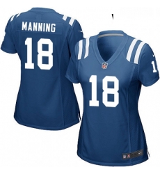 Womens Nike Indianapolis Colts 18 Peyton Manning Game Royal Blue Team Color NFL Jersey
