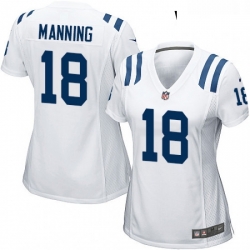 Womens Nike Indianapolis Colts 18 Peyton Manning Game White NFL Jersey