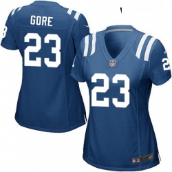 Womens Nike Indianapolis Colts 23 Frank Gore Game Royal Blue Team Color NFL Jersey