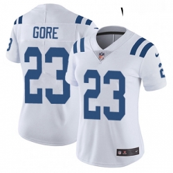 Womens Nike Indianapolis Colts 23 Frank Gore White Vapor Untouchable Limited Player NFL Jersey