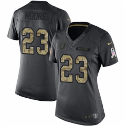 Women's Nike Indianapolis Colts #23 Kenny Moore Limited Black 2016 Salute to Service NFL Jersey