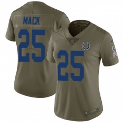 Womens Nike Indianapolis Colts 25 Marlon Mack Limited Olive 2017 Salute to Service NFL Jersey