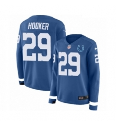Womens Nike Indianapolis Colts 29 Malik Hooker Limited Blue Therma Long Sleeve NFL Jersey