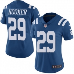 Womens Nike Indianapolis Colts 29 Malik Hooker Limited Royal Blue Rush Vapor Untouchable NFL Jersey