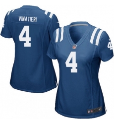 Womens Nike Indianapolis Colts 4 Adam Vinatieri Game Royal Blue Team Color NFL Jersey