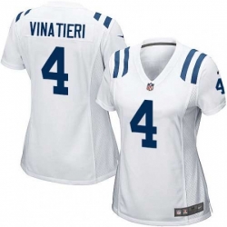 Womens Nike Indianapolis Colts 4 Adam Vinatieri Game White NFL Jersey