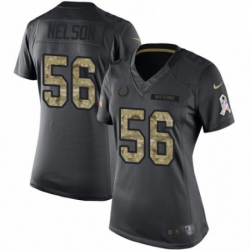 Womens Nike Indianapolis Colts 56 Quenton Nelson Limited Black 2016 Salute to Service NFL Jersey