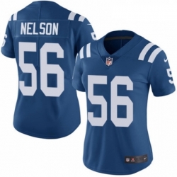 Womens Nike Indianapolis Colts 56 Quenton Nelson Royal Blue Team Color Vapor Untouchable Elite Player NFL Jersey