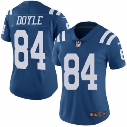 Womens Nike Indianapolis Colts 84 Jack Doyle Limited Royal Blue Rush Vapor Untouchable NFL Jersey