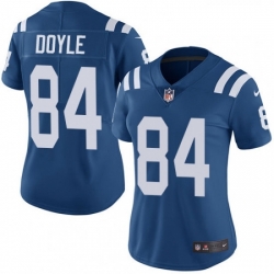 Womens Nike Indianapolis Colts 84 Jack Doyle Royal Blue Team Color Vapor Untouchable Limited Player NFL Jersey