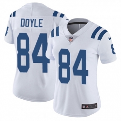 Womens Nike Indianapolis Colts 84 Jack Doyle White Vapor Untouchable Limited Player NFL Jersey