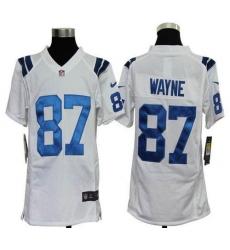 Nike Colts #87 Reggie Wayne White Youth Stitched NFL Elite Jersey