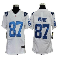 Nike Colts #87 Reggie Wayne White Youth Stitched NFL Elite Jersey