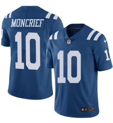Youth Nike Colts #10 Donte Moncrief Royal Blue Stitched NFL Limited Rush Jersey