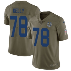 Youth Nike Colts #78 Ryan Kelly Olive Stitched NFL Limited 2017 Salute to Service Jersey