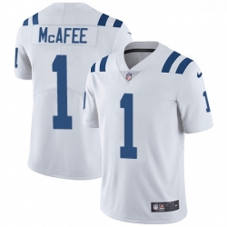 Youth Nike Indianapolis Colts 1 Pat McAfee Elite White NFL Jersey