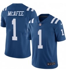 Youth Nike Indianapolis Colts 1 Pat McAfee Limited Royal Blue Rush Vapor Untouchable NFL Jersey
