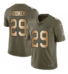 Youth Nike Indianapolis Colts 29 Malik Hooker Limited OliveGold 2017 Salute to Service NFL Jersey