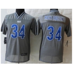 Youth Nike Indianapolis Colts 34 Trent Richardson Grey Vapor Elite Jerseys