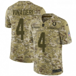Youth Nike Indianapolis Colts 4 Adam Vinatieri Limited Camo 2018 Salute to Service NFL Jersey