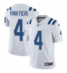 Youth Nike Indianapolis Colts 4 Adam Vinatieri White Vapor Untouchable Limited Player NFL Jersey