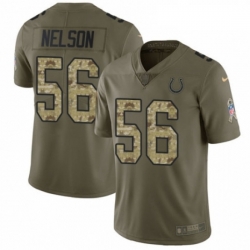 Youth Nike Indianapolis Colts 56 Quenton Nelson Limited Olive Camo 2017 Salute to Service NFL Jersey