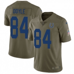 Youth Nike Indianapolis Colts 84 Jack Doyle Limited Olive 2017 Salute to Service NFL Jersey