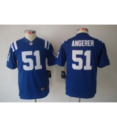 Youth Nike NFL Indianapolis Colts #51 Pat Angerer Blue Limited Jerseys