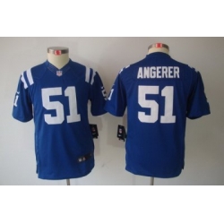 Youth Nike NFL Indianapolis Colts #51 Pat Angerer Blue Limited Jerseys