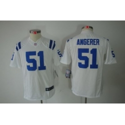 Youth Nike NFL Indianapolis Colts #51 Pat Angerer White Limited Jerseys